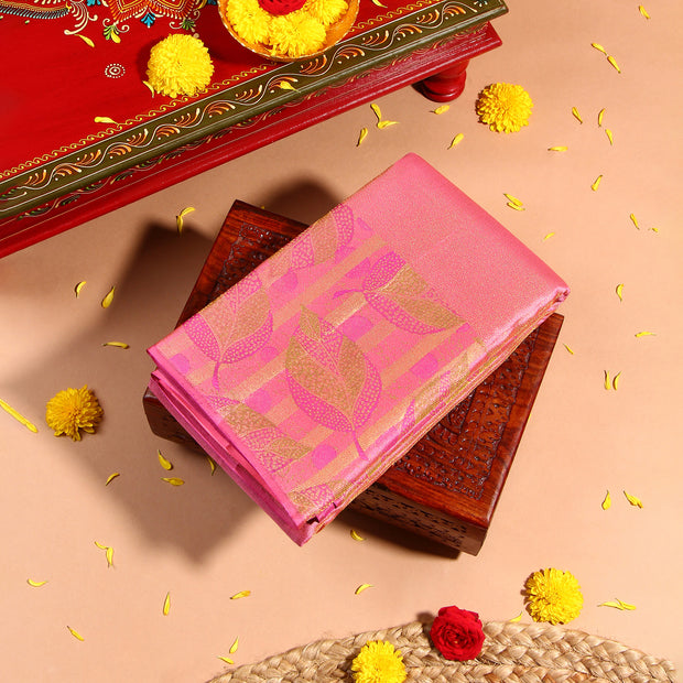 Kuberan Rosy Pink Kanchivaram Saree