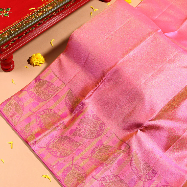 Kuberan Rosy Pink Kanchivaram Saree