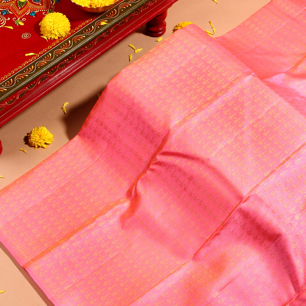 Kuberan Rosy Pink Kanchivaram Saree