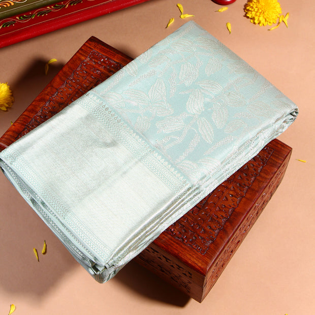 Kuberan Aqua blue Kanchivaram Saree