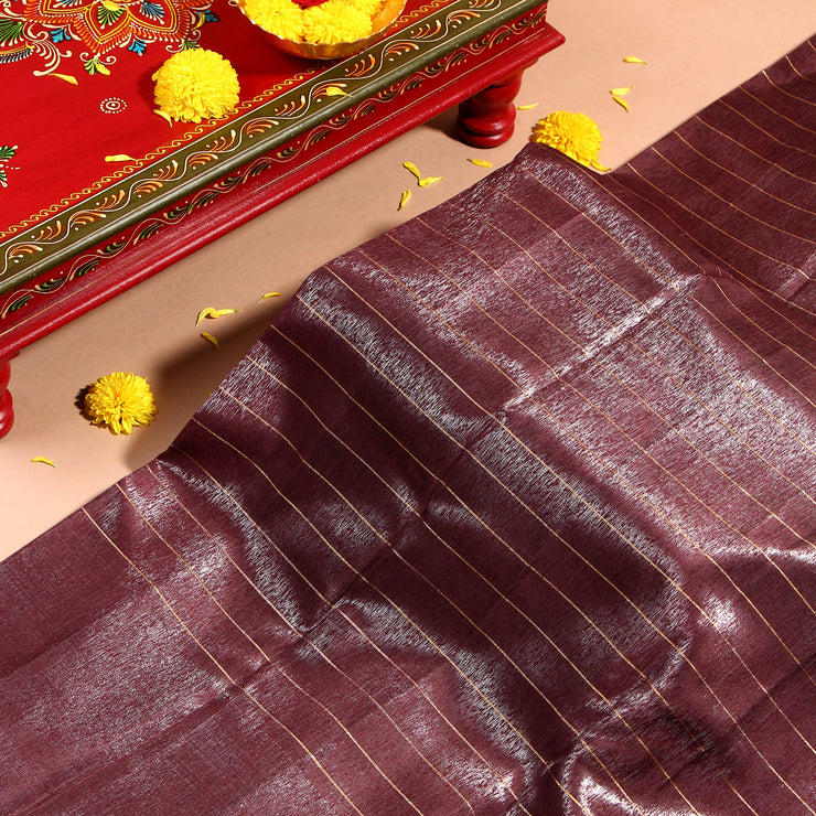 Kuberan plum wine Kanchivaram Saree