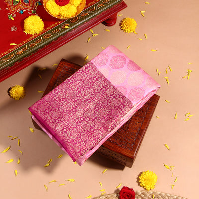 Kuberan baby pink Kanchivaram Saree