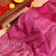 Kuberan baby pink Kanchivaram Saree