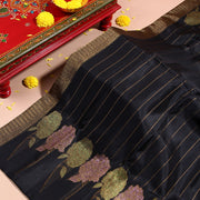 Kuberan black Kanchivaram Saree