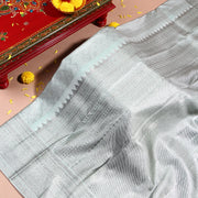 Kuberan Aqua blue Kanchivaram Saree