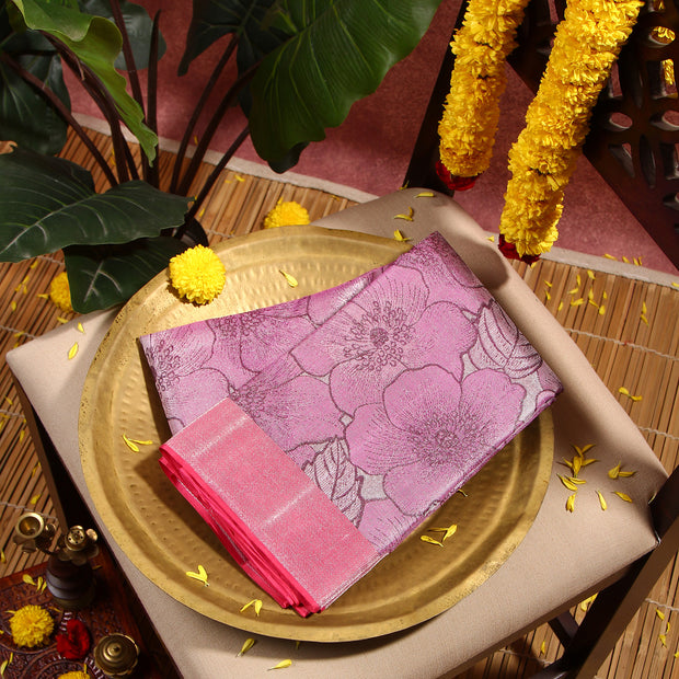 Kuberan Pink Kanchivaram Saree