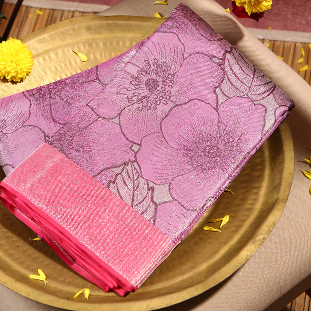 Kuberan Pink Kanchivaram Saree