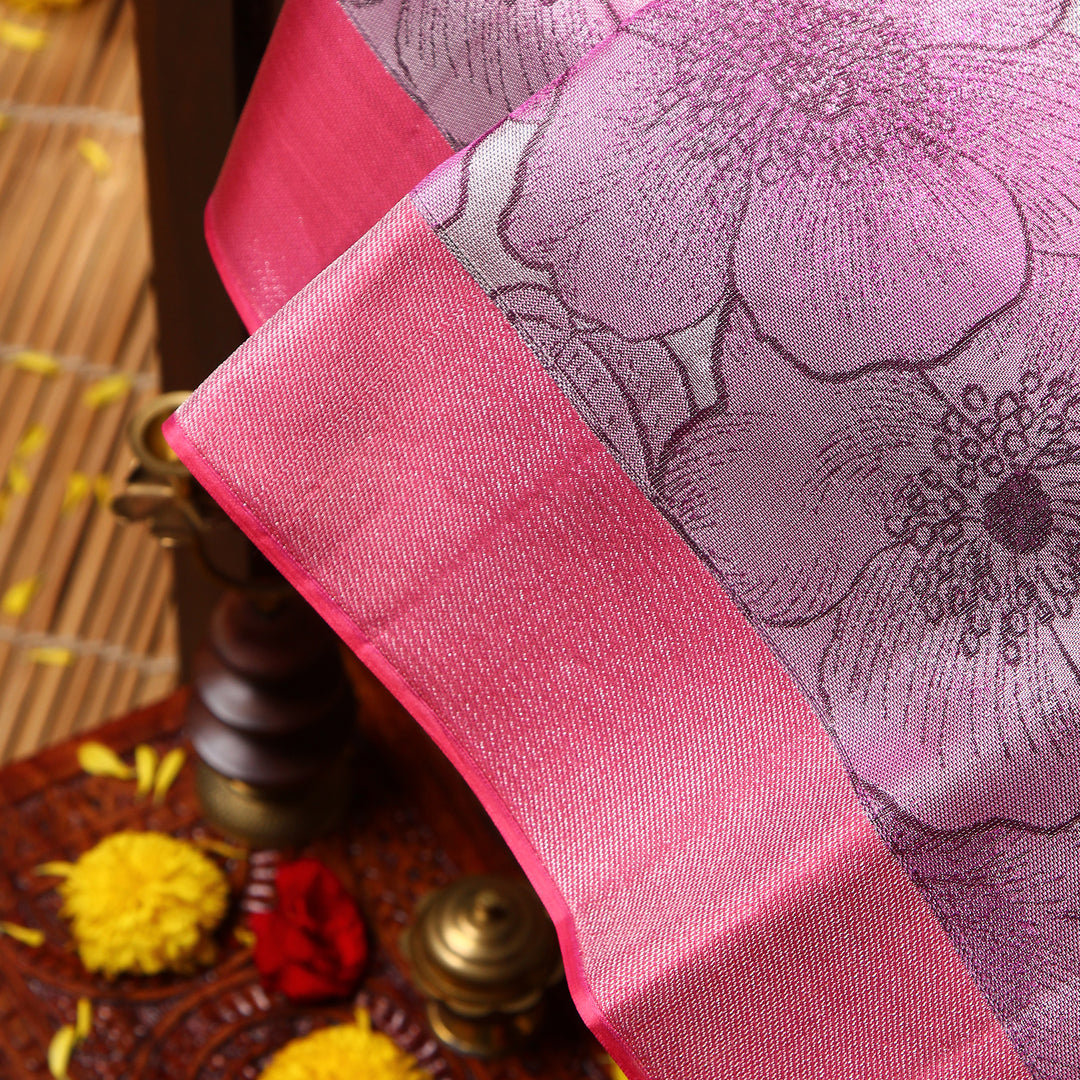 Kuberan Pink Kanchivaram Saree