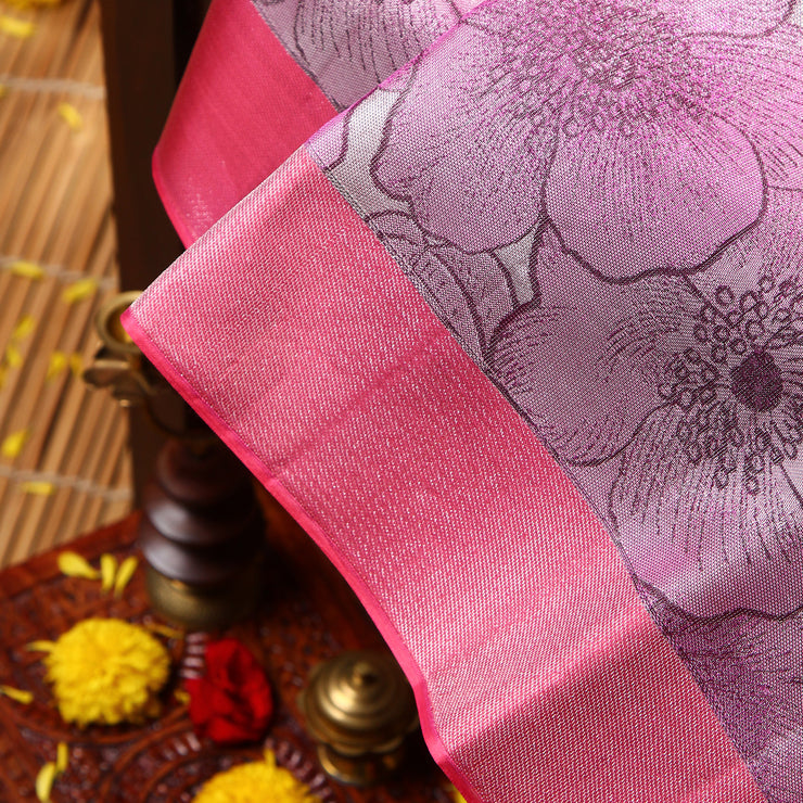 Kuberan Pink Kanchivaram Saree