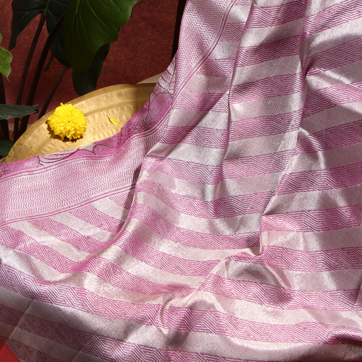 Kuberan Pink Kanchivaram Saree