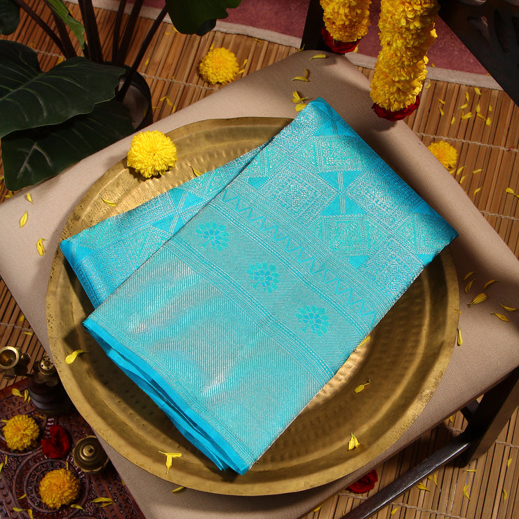 Kuberan SKY BLUE Kanchivaram Saree