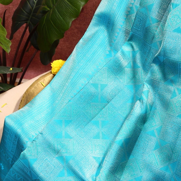 Kuberan SKY BLUE Kanchivaram Saree