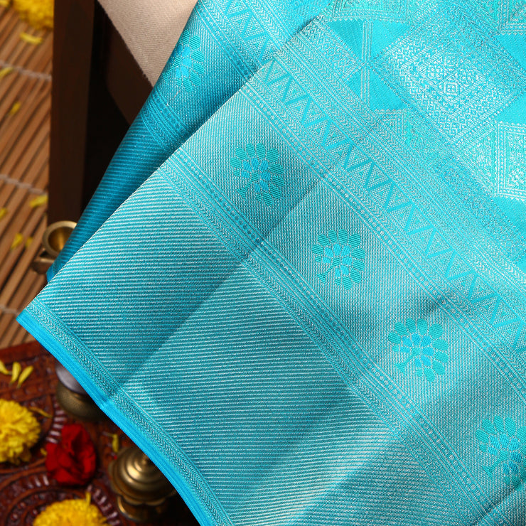 Kuberan SKY BLUE Kanchivaram Saree