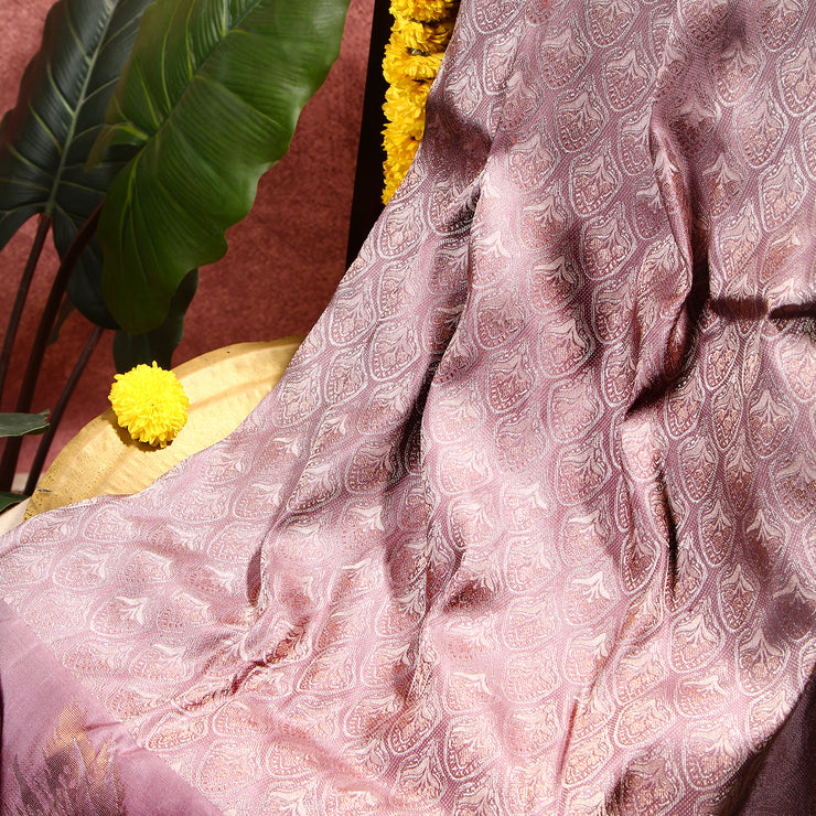 Kuberan lavender Kanchivaram Saree