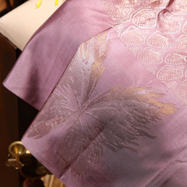 Kuberan lavender Kanchivaram Saree