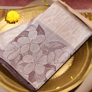 Kuberan light brown Kanchivaram Saree