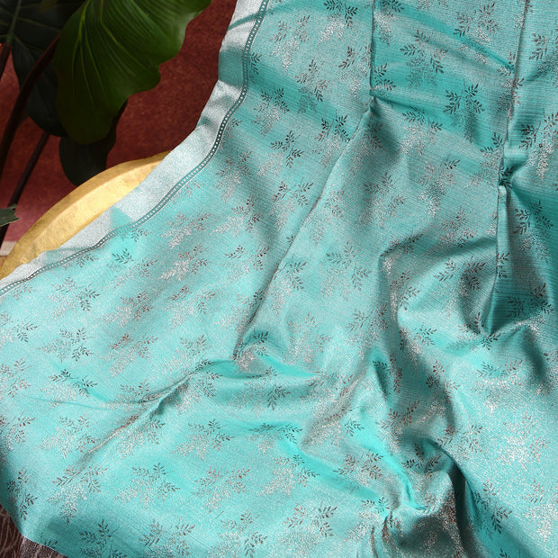 Kuberan light sky blue Kanchivaram Saree