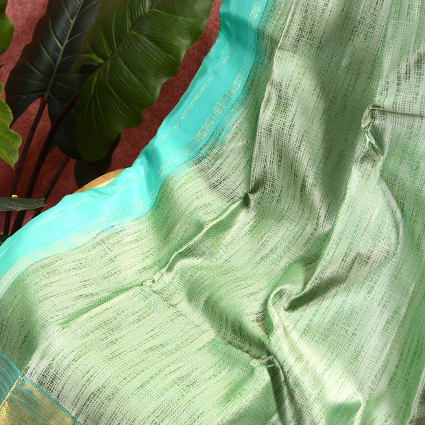 Kuberan sky blue Kanchivaram Saree