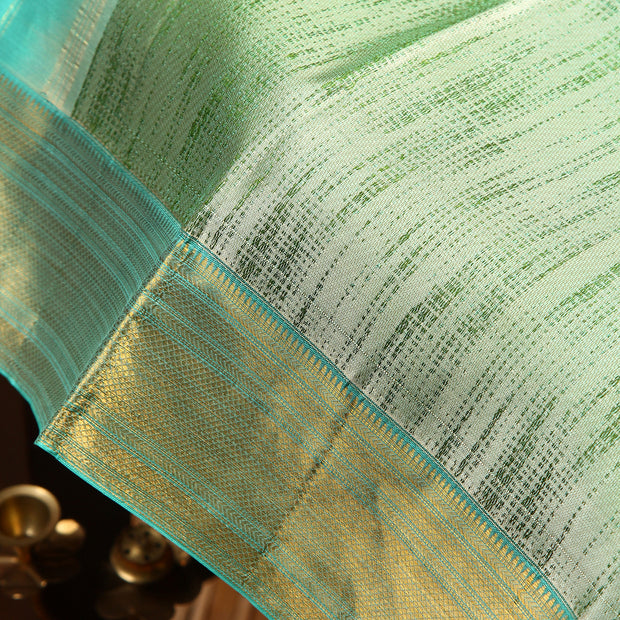 Kuberan sky blue Kanchivaram Saree