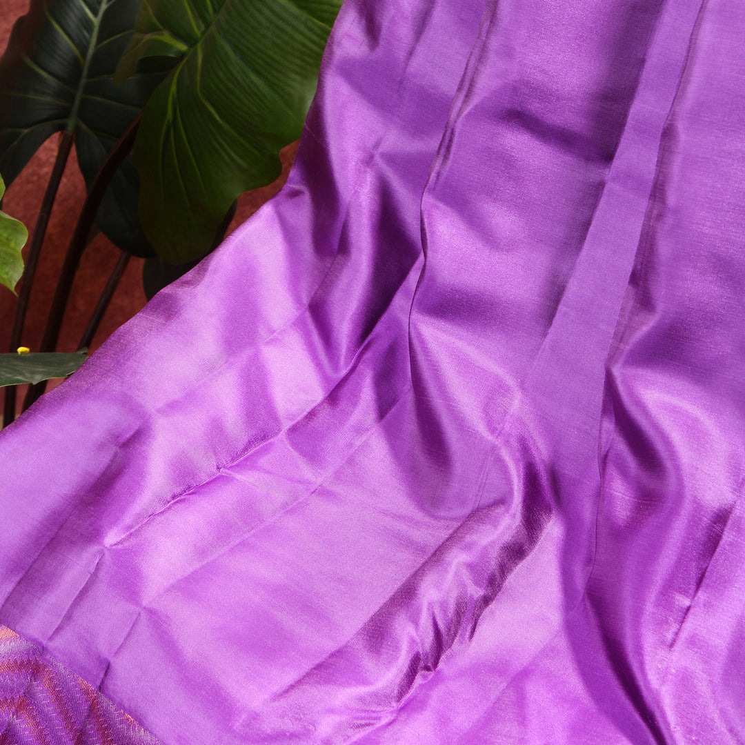Kuberan green with lavender Kanchivaram Saree