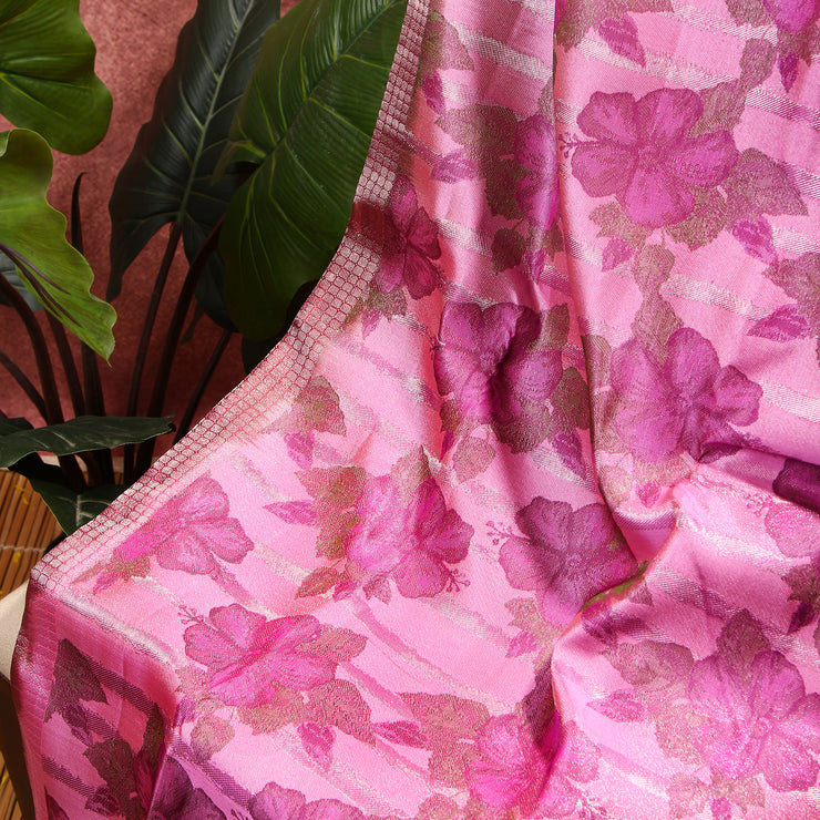 Kuberan baby pink Kanchivaram Saree