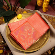 Kuberan orange peach Kanchivaram Saree