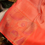 Kuberan orange peach Kanchivaram Saree