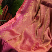 Kuberan orange peach Kanchivaram Saree