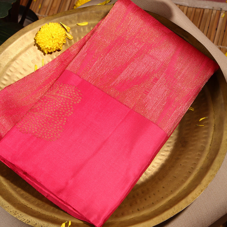 Kuberan pink Kanchivaram Saree