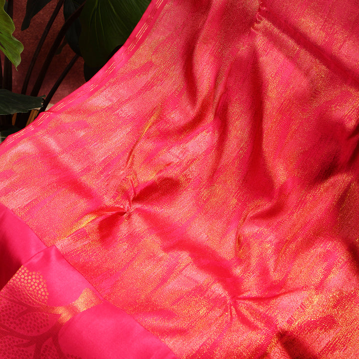 Kuberan pink Kanchivaram Saree