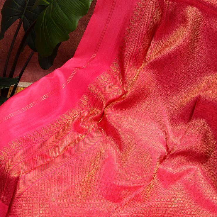 Kuberan pink Kanchivaram Saree