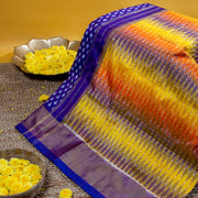 Kuberan Persian Indigo With Multi Colour Pochampally Silk Saree