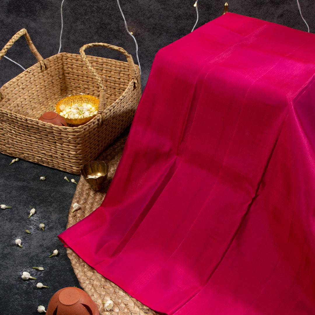 Kuberan Pastel Brown With Wine Red Designer Kanchivaram Saree