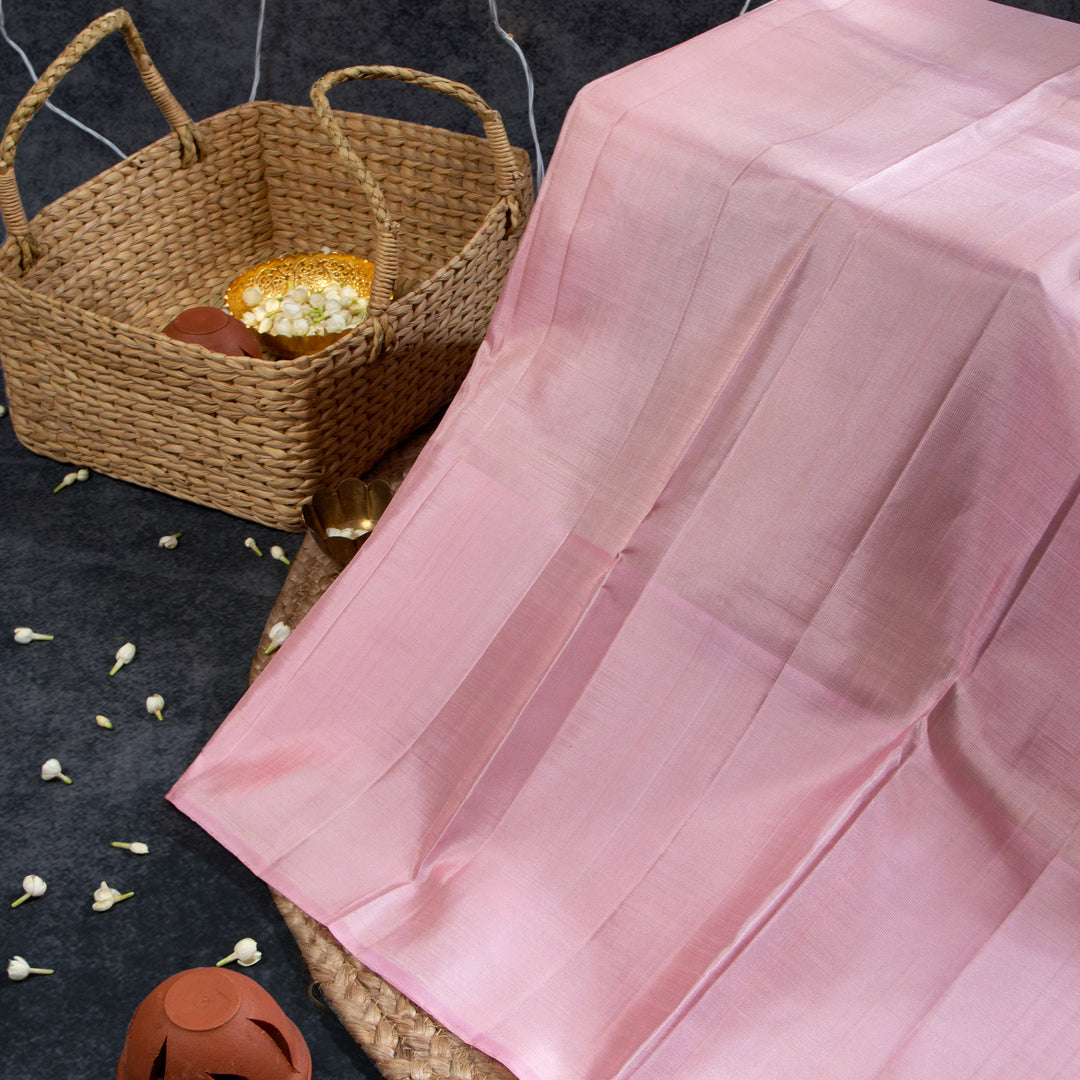 Kuberan Navy Blue With Dusty Pink Kanchivaram Saree