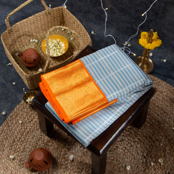 Orange Kanchivaram Saree