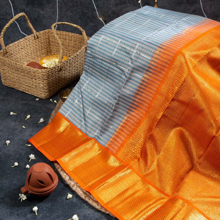 Orange Kanchivaram Saree