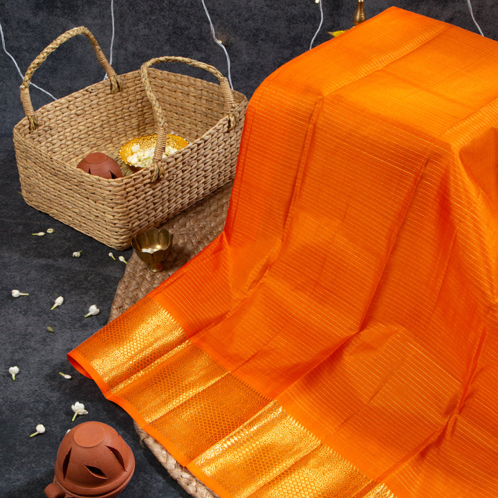 Orange Kanchivaram Saree