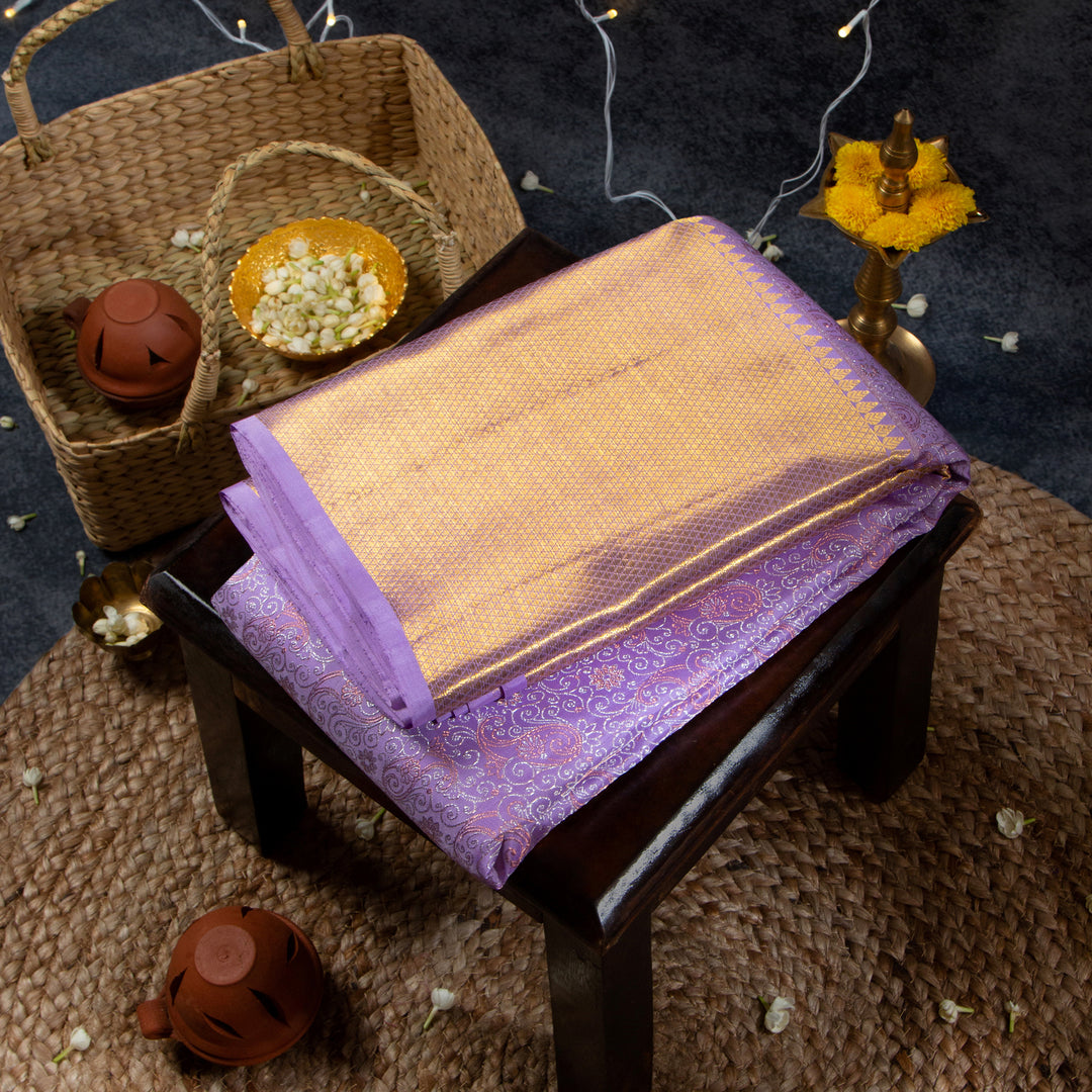 Lavender Silk Saree