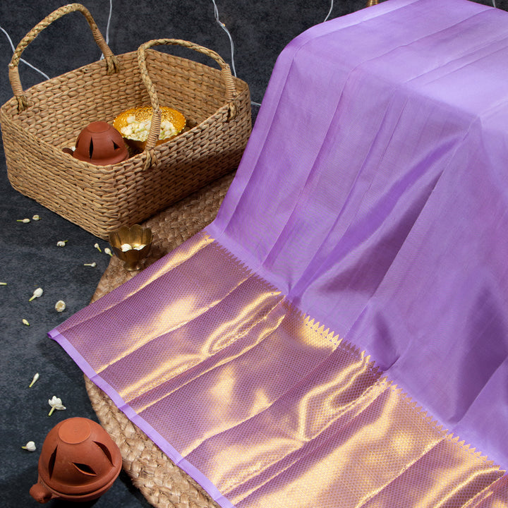 Lavender Silk Saree