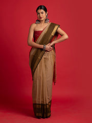 kuberan Brown kanchi cotton saree