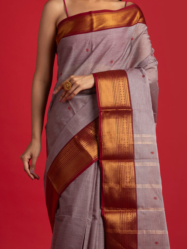 kuberan lavender kanchi cotton saree