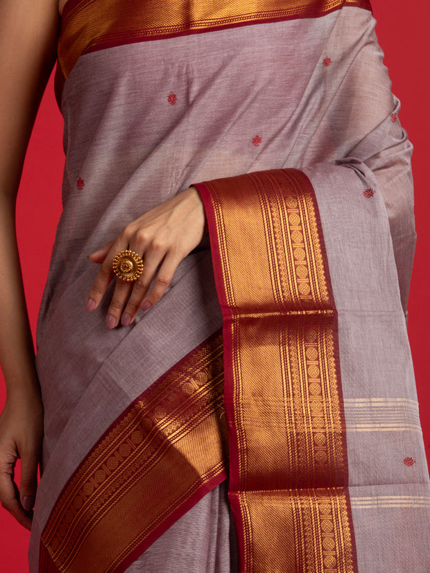 kuberan lavender kanchi cotton saree