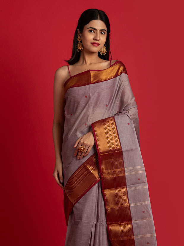 kuberan lavender kanchi cotton saree