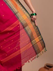 kuberan red kanchi cotton sarees