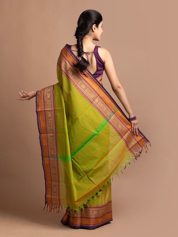 kuberan GREEN kanchi cotton sarees