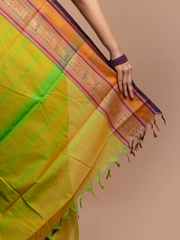 kuberan GREEN kanchi cotton sarees