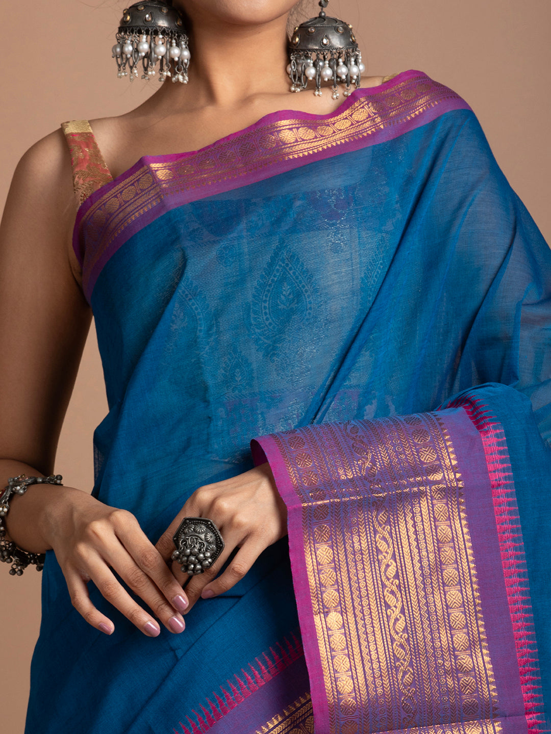 kuberan blue kanchi cotton sarees