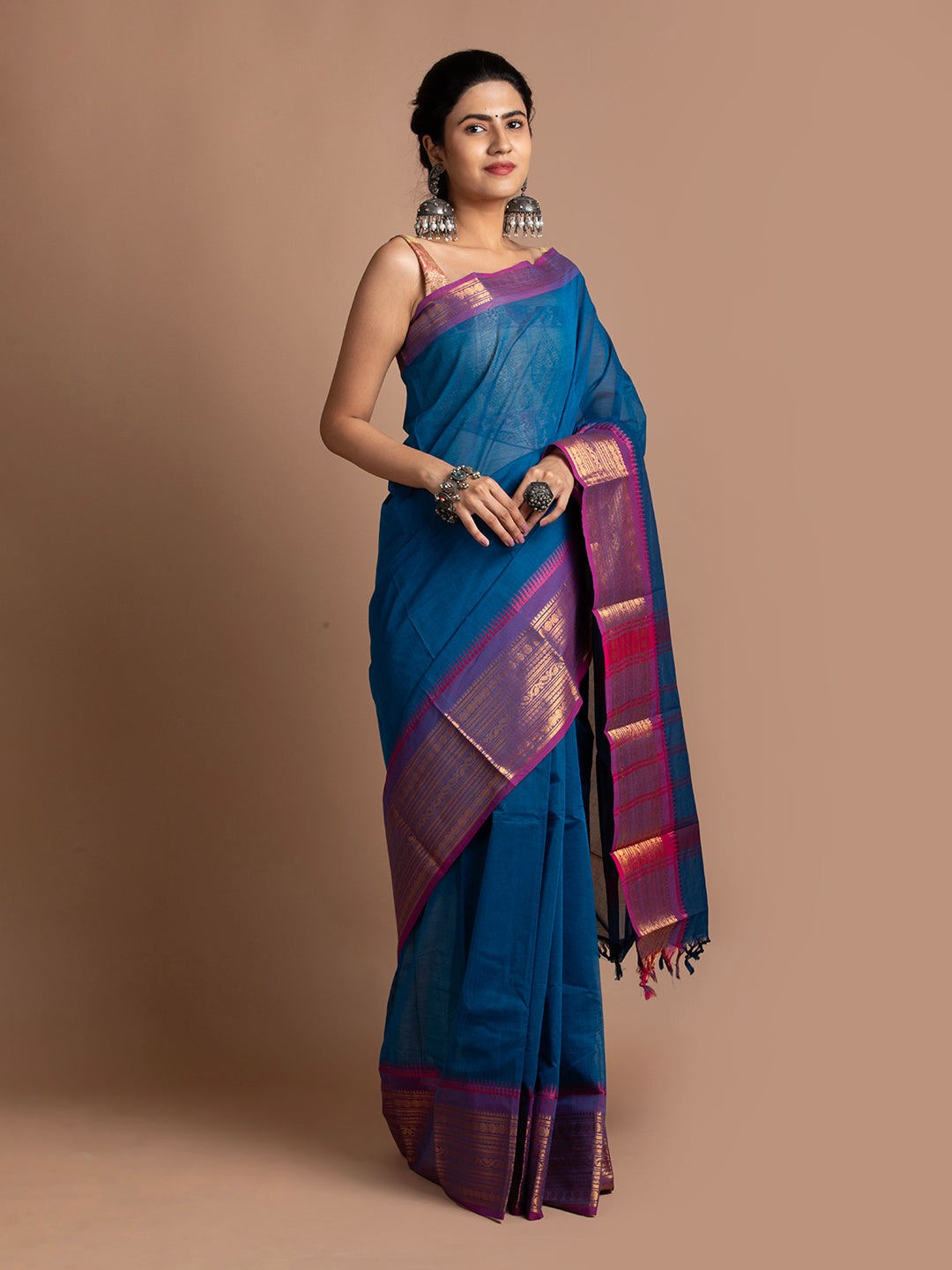 kuberan blue kanchi cotton sarees