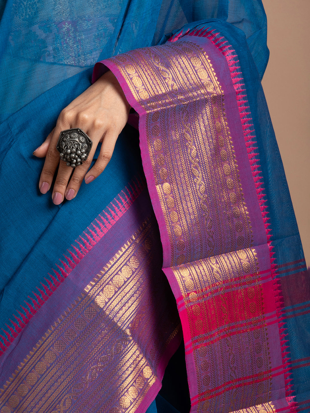 kuberan blue kanchi cotton sarees
