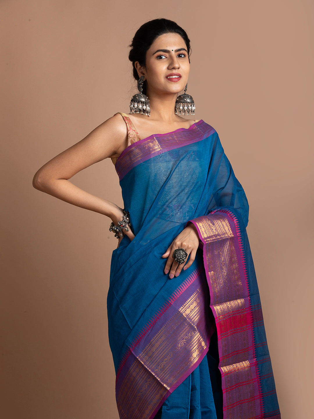 kuberan blue kanchi cotton sarees